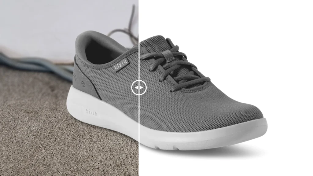 footwear product photo editing