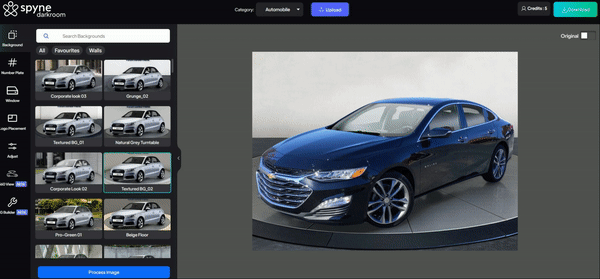 How to create custom backgrounds of car images