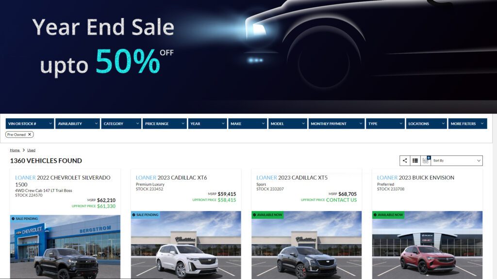 end of year car sales rush