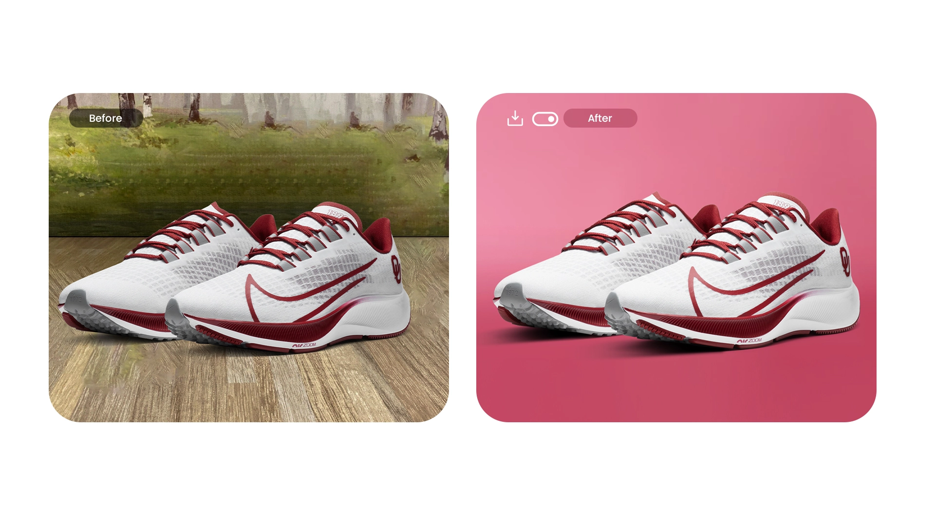 Selecting right footwear background