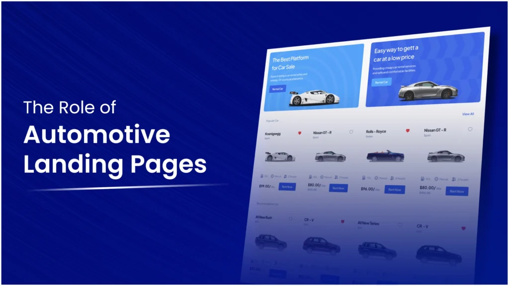 The Role of Automotive Landing Pages