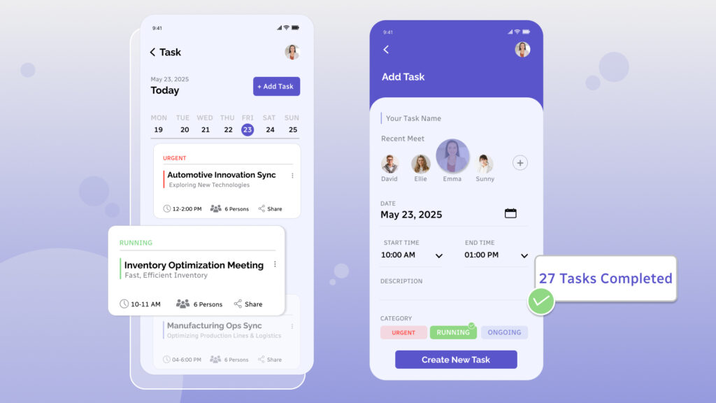 Mobile Access for Task Checks, Progress Updates, and Reminders 