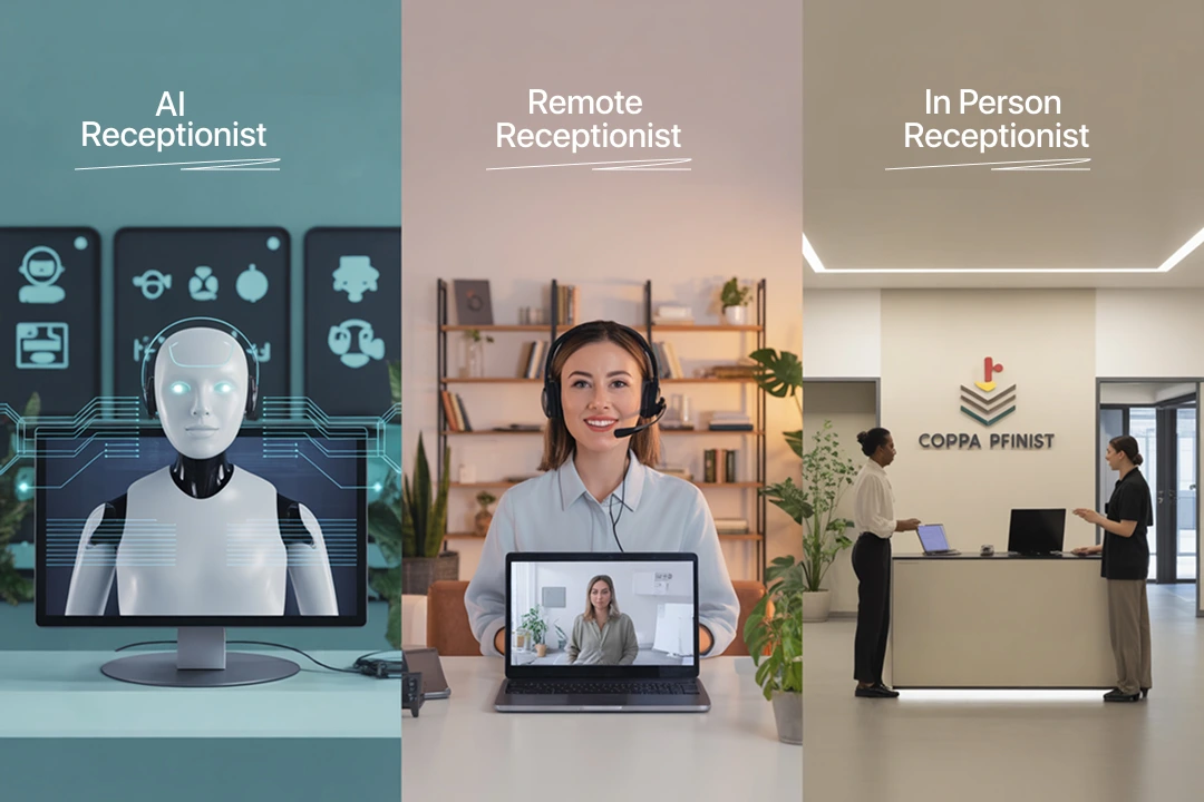 AI vs Remote vs In Person Receptionist