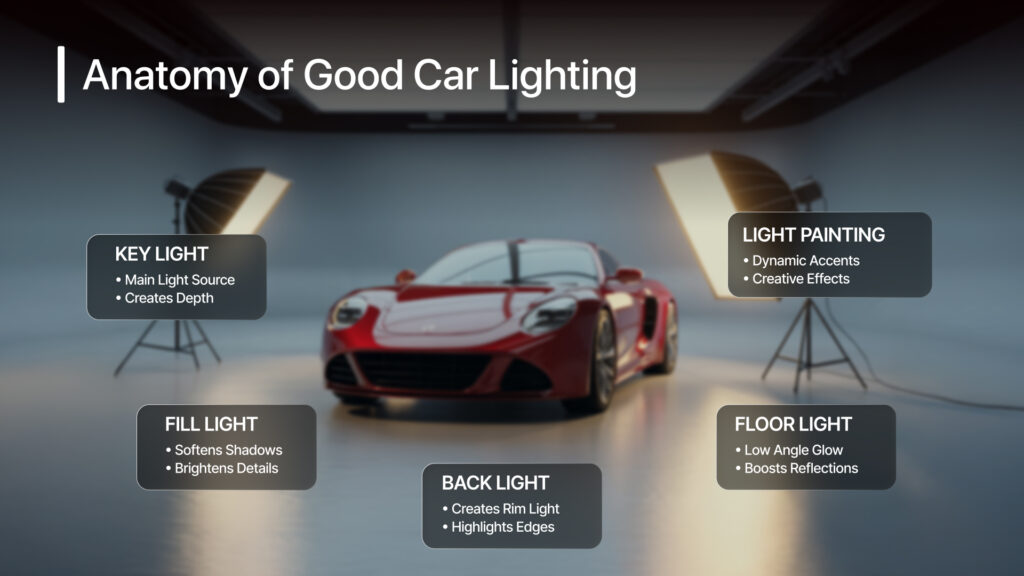 Anatomy of a Good Car Photography Lighting Setup