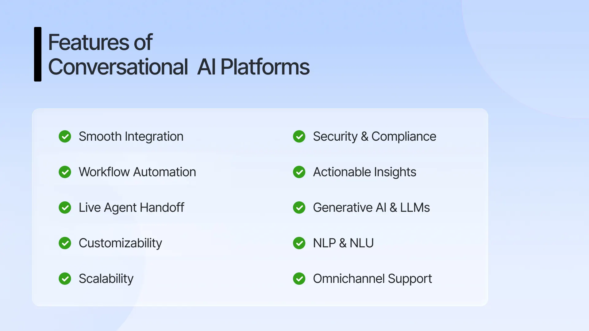 features of conversational ai platforms