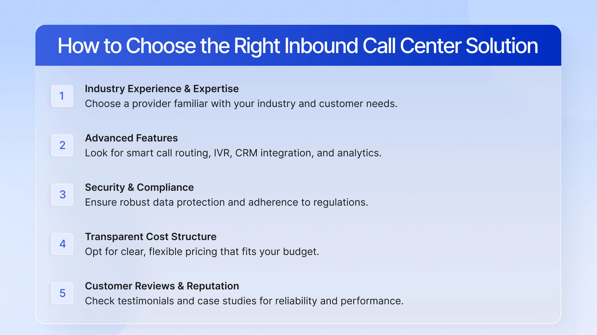 Choosing Right Inbound Call Center Solution