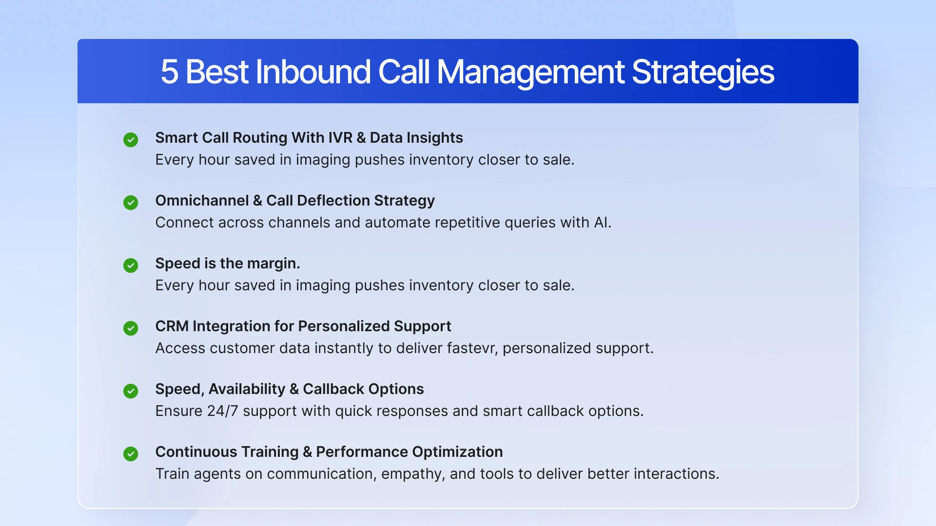 Inbound Call Management Strategies