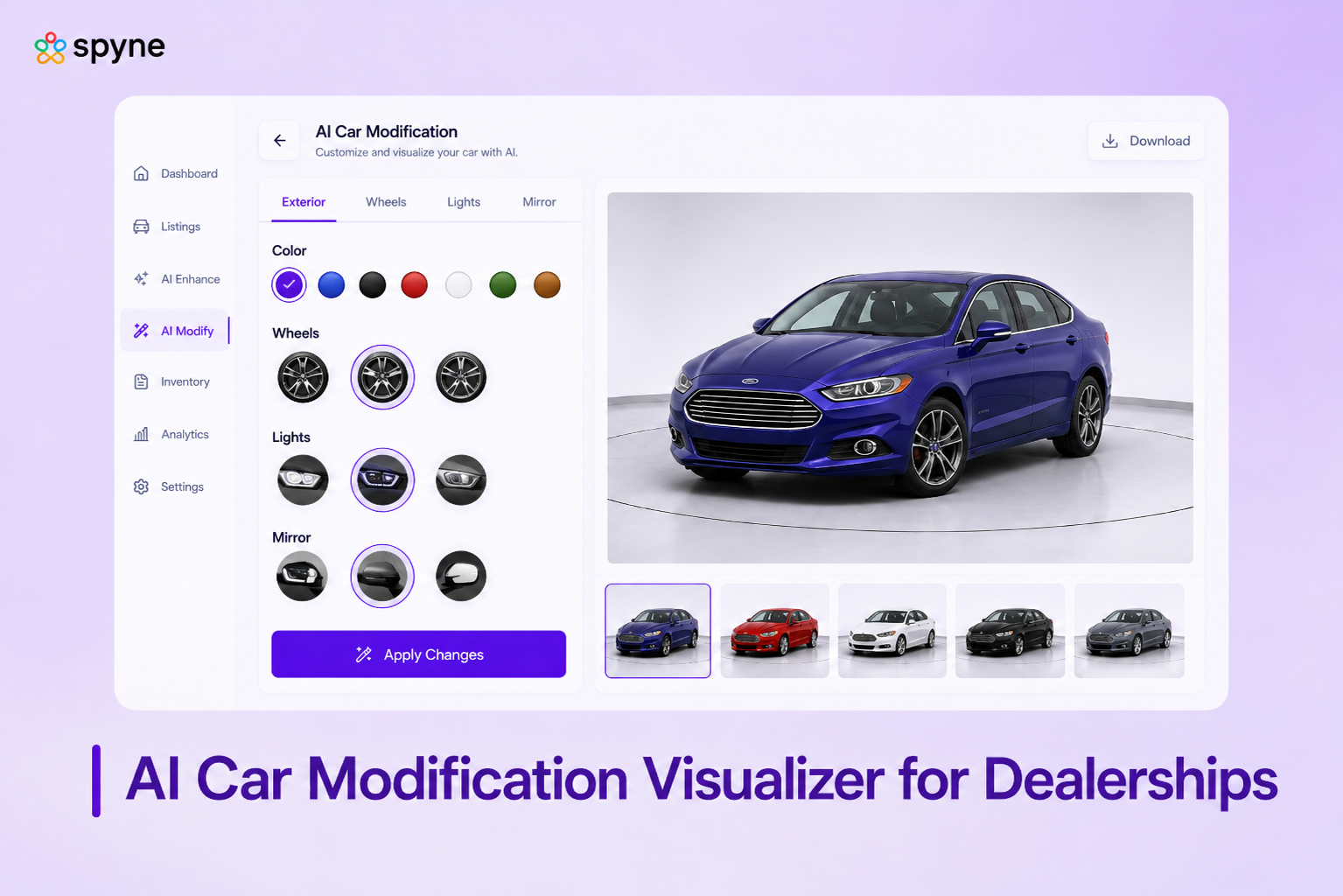 Car Modification Visualizer for Dealerships